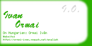 ivan ormai business card